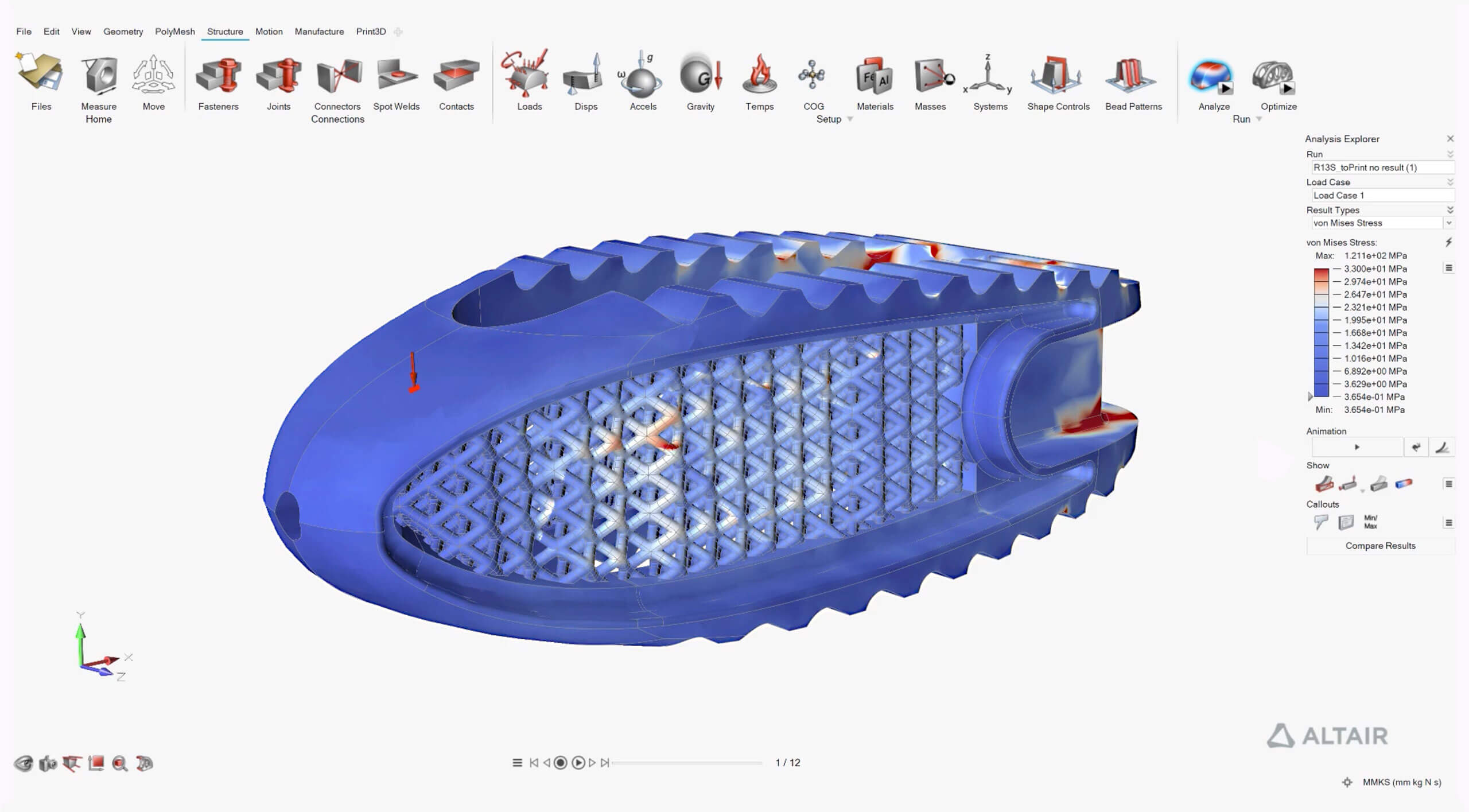 SmartCAE - Altair Hypermesh - Ottimizzazione strutturale e progettazione generativa